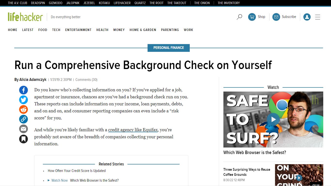 Run a Comprehensive Background Check on Yourself - Lifehacker